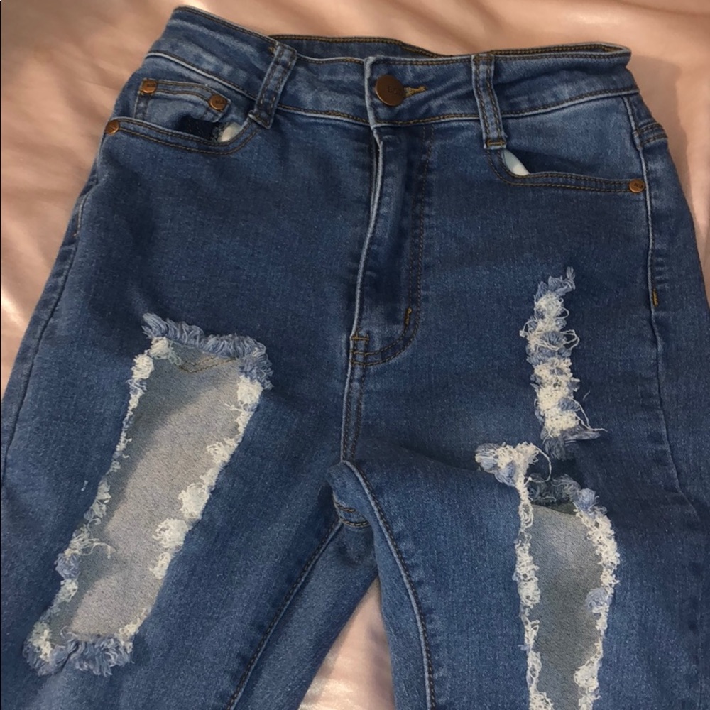 Fashion Nova ripped skinny jeans